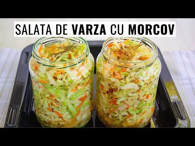 Video thumbnail for 👍 Iarna scoți capacul și ai salata gata! SALATĂ DE VARZĂ cu 🥕 morcov 🥕 și chimen la borcan.