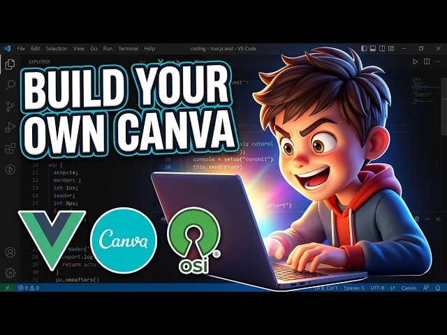 Video thumbnail for I Built Vue.js Open Source Canva Clone in Browser Using Fabric.js,jsPDF & html2canvas in Browser