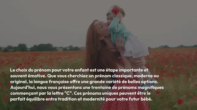 Video thumbnail for Les plus beaux prénoms commençant par C : un gage de succès