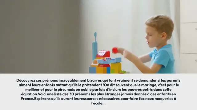 Video thumbnail for Pires prénoms pour bébé français : 30 sobriquets vraiment hallucinants !