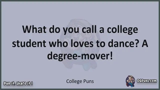 Video thumbnail for College - Jokes, Puns, Wordplays, and Laughter