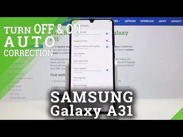 'Video thumbnail for How to Open Auto Correction Settings in Samsung Galaxy A31 – Manage Predictive Text Feature'