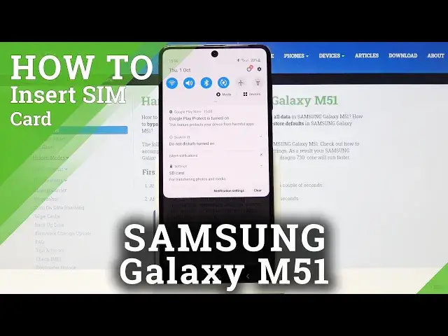 Video thumbnail for How to Insert Nano SIM in SAMSUNG Galaxy M51 - Input SIM & SD Card