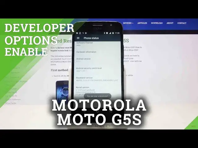 'Video thumbnail for How to Enter Developer Options on MOTOROLA Moto G5S – Manufacturer Features'