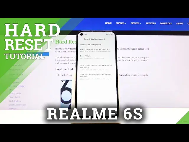 'Video thumbnail for How to Hard Reset REALME 6s via Settings – Wipe Data'