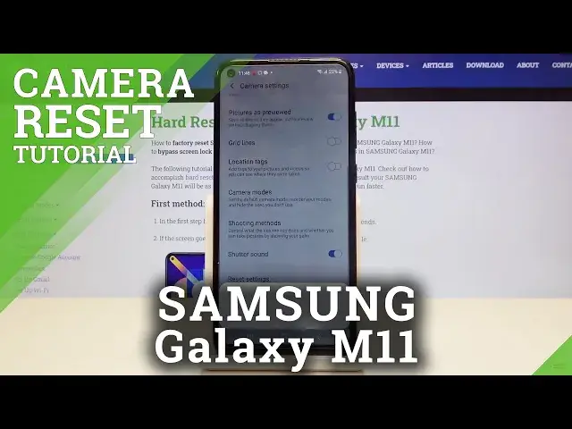 'Video thumbnail for How to Reset Camera Settings in Samsung Galaxy M11 – Restore Camera Defaults'
