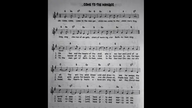 'Video thumbnail for Come To The Manger - Catholic Mass Song Sheet Music'