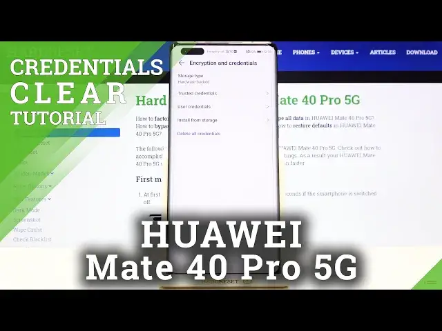 'Video thumbnail for How to Clear Credentials on HUAWEI Mate 40 Pro – Remove All Credentials'