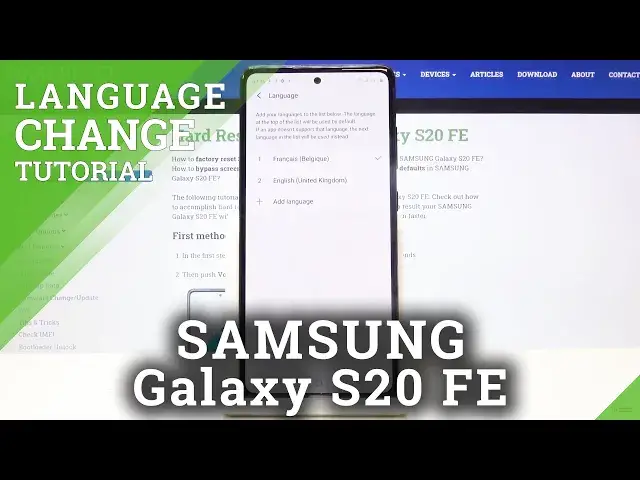 'Video thumbnail for How to Change System Language in SAMSUNG Galaxy S20 FE – Language List'