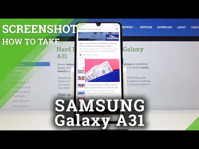 'Video thumbnail for How to Take Screenshot in SAMSUNG Galaxy A31 – Save Screen'