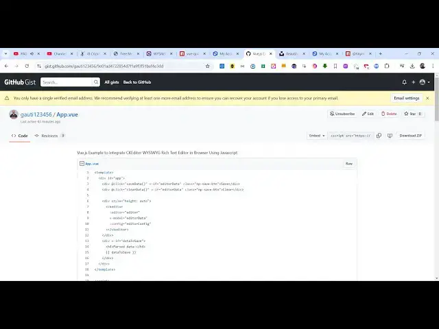 Video thumbnail for Vue.js Example to Integrate CKEditor WYSIWYG Rich Text Editor in Browser Using Javascript