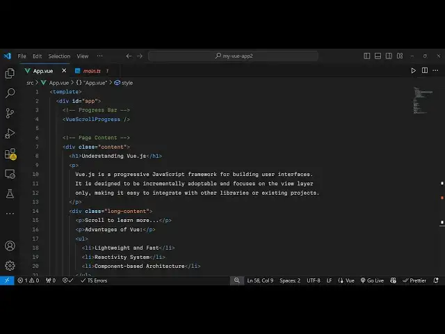 Video thumbnail for Vue.js 3 vue-scroll-progress Example to Build Animated Scrolling Progress Bar in Browser Using TS