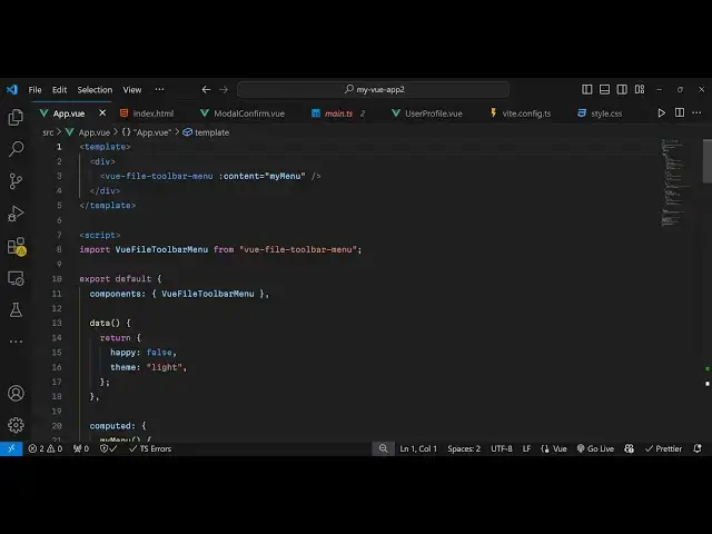 Video thumbnail for Vue.js 3 vue-file-toolbar-menu Example to Create File Toolbar Navigation Menu in Browser Using TS