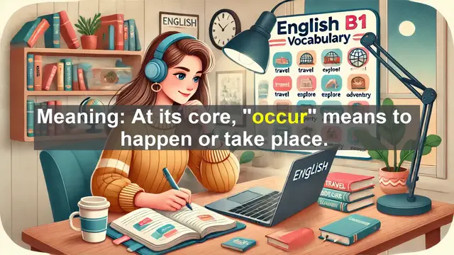 Video thumbnail for 2500 Must Know CEFR B1 Vocabulary - Master the Verb 'Occur': Boost Your English to B1 Level