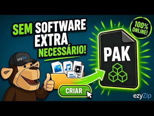 Video thumbnail for 📦 Como Criar Arquivos PAK Online Grátis | Sem Necessidade de Instalar Software