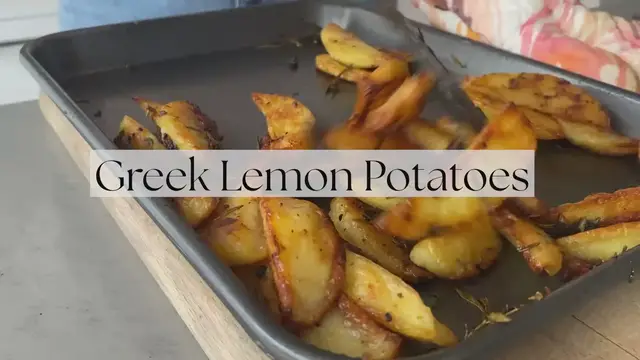Video thumbnail for Greek Lemon Potatoes