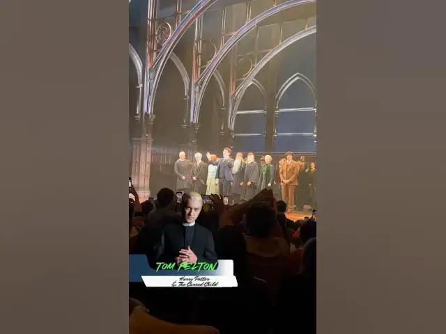 Video thumbnail for Tom Felton's Broadway Debut Curtain Call as Draco Malfoy in Harry Potter and the Cursed Child