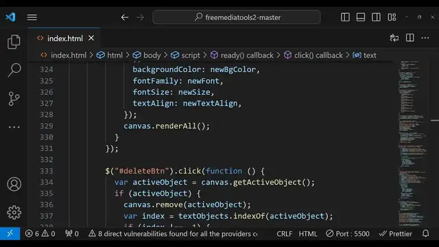 Video thumbnail for Build a Canva Clone Image Canvas Editor in Browser Using Fabric.js & Javascript in HTML5