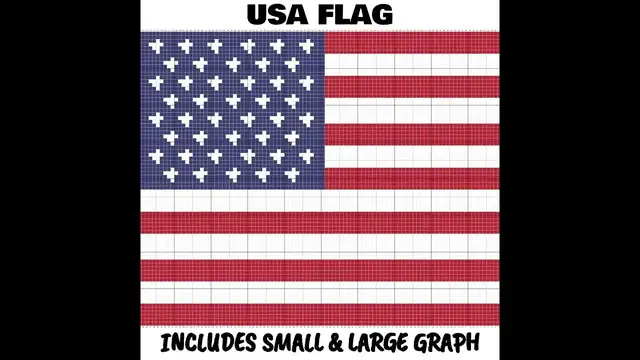 Video thumbnail for USA Flag C2C & Tapestry Crochet Pattern & Chart by Magic Yarn Pixels