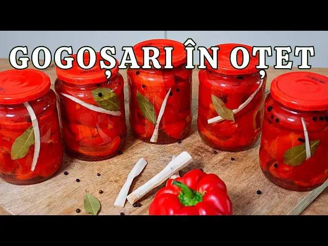 Video thumbnail for 🫑 Rețeta de GOGOȘARI în OȚET pentru iarnă. Rămân fermi, crocanți și aromați, chiar și 2 ANI!