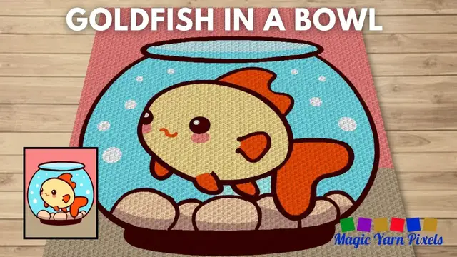 Video thumbnail for FREE GRAPH Goldfish In A Bowl C2C & Tapestry Crochet Pattern | Magic Yarn Pixels
