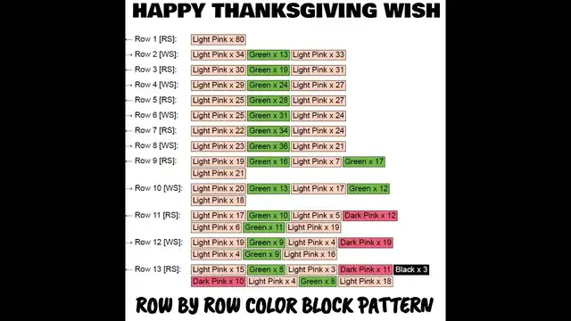 Video thumbnail for Happy Thanksgiving Wish C2C & Tapestry Crochet Pattern & Chart | Magic Yarn Pixels