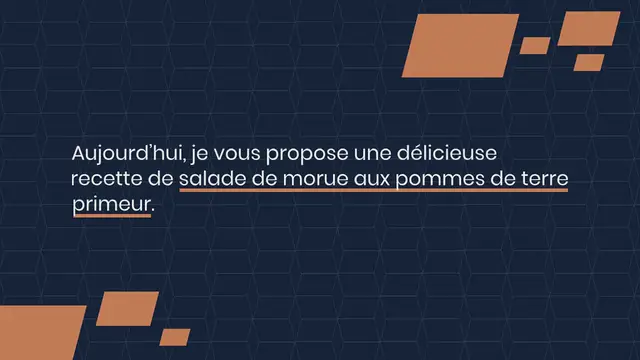 Video thumbnail for Morue et pommes de terre en salade