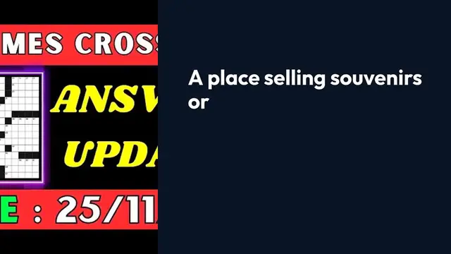 Video thumbnail for A place selling souvenirs or small items suitable as presents (4,4) Crossword Clue Answers on November 25, 2024