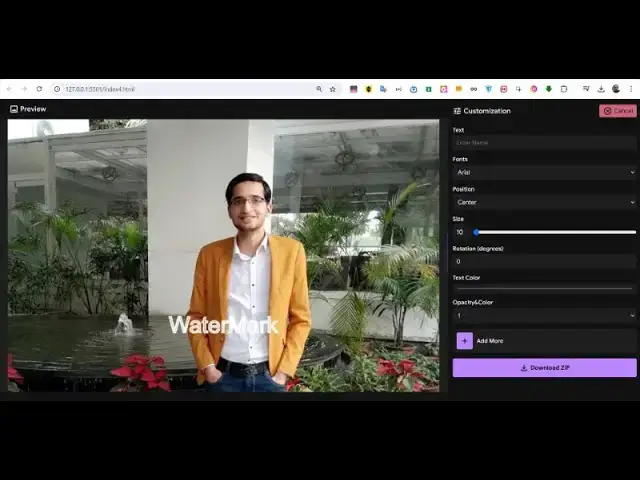 Video thumbnail for Build a Canva Clone Bulk Image Watermark Editor to Add Text Watermark on Multiple Images in Browser