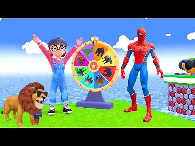 'Video thumbnail for Long Slide Game With Cow Elephant Gorilla Hippopotamus Tiger 3d Animal Game Funny 3d Animals'