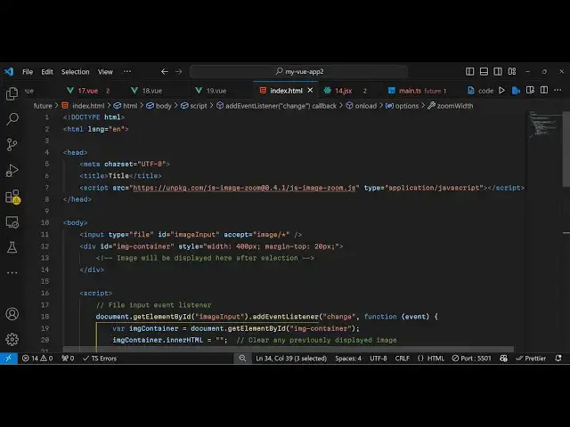 Video thumbnail for Build a Image Zoom & Magnifier With Live Preview in Browser Using js-image-zoom Library in JS