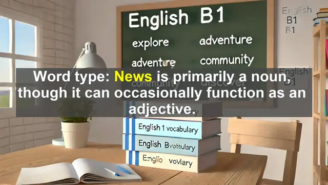 Video thumbnail for 2500 Must Know CEFR B1 Vocabulary - The Word 'News': Origin, Meaning, and Correct Usage