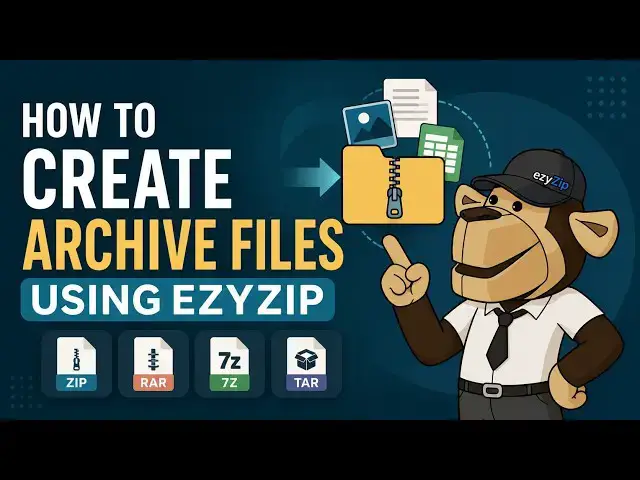 Video thumbnail for 📦 How to Create an Archive File Using EzyZip Online Free | No Software Installation Required