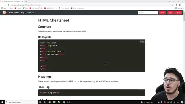 Video thumbnail for HTML CheatSheet 🧾 for Beginners 🔥