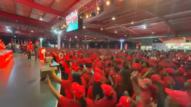Video thumbnail for Delegates at EFF NPA welcome comes Julius Malema as he is about to deliver his political report.