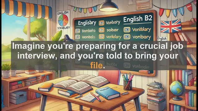 Video thumbnail for 1500 Must Know CEFR B2 Vocabulary - What Does 'File' Really Mean? A Guide for English Learners