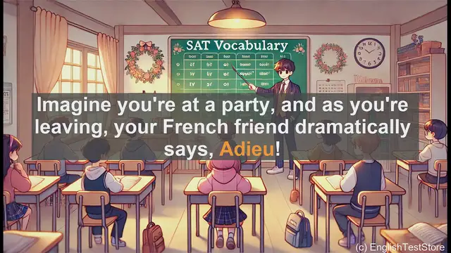 Video thumbnail for 5000 Must Know SAT Vocabulary - Adieu: More Than Just a Fancy Goodbye