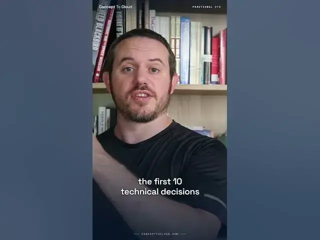 Video thumbnail for The First 10 Technical Decisions