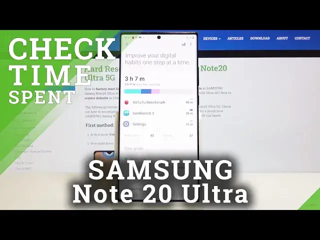'Video thumbnail for How to Check Total Screen Time in SAMSUNG Galaxy Note 20 Ultra – Display Settings'