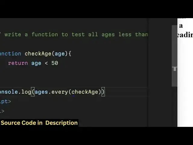 Video thumbnail for Javascript Array every() Method to Check Condition on All Array Elements Full Example