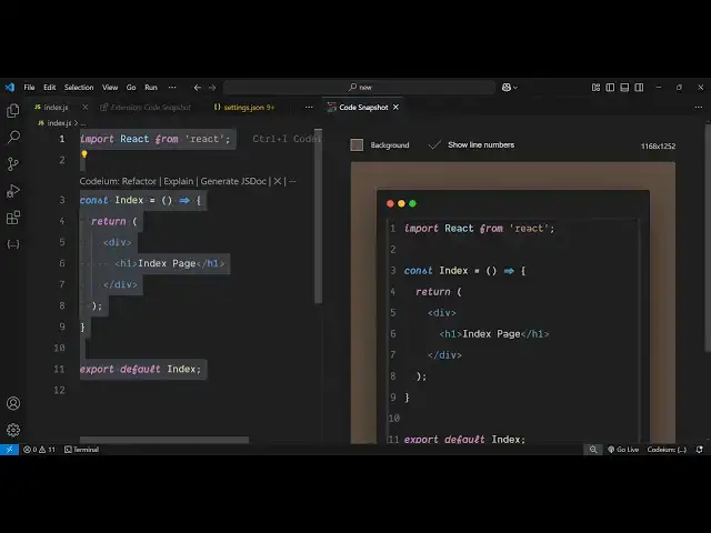 Video thumbnail for Unlock Pro Level Code Snaps in Seconds with CodeSnapshot in VS Code! 🚀📷 Don’t Miss This Feature