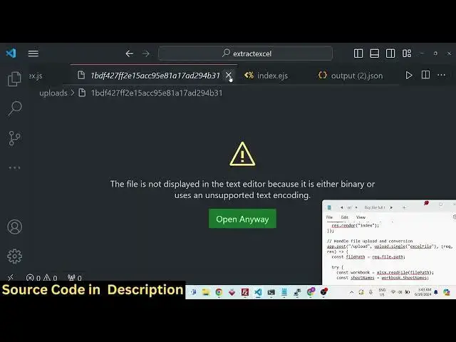 Video thumbnail for Node.js Express Project to Convert Excel File XLSX to JSON Using SheetJS and Download it in Browser