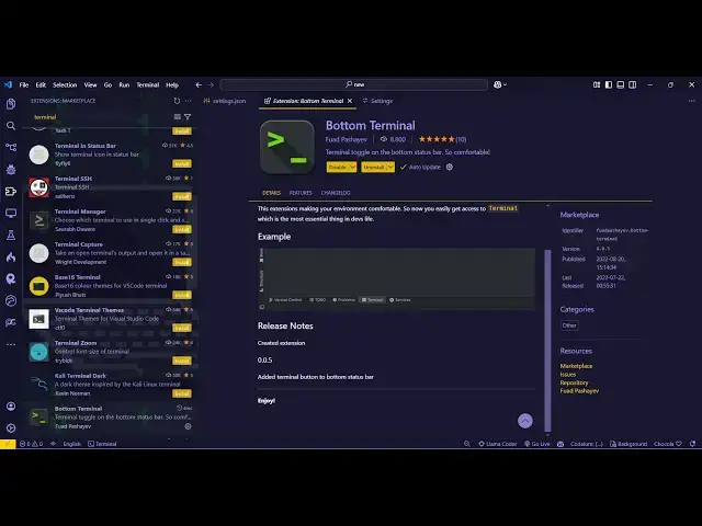 Video thumbnail for This VSCode Terminal Extension Adds Terminal as Shortcut in Statusbar to Save you a lot of Time