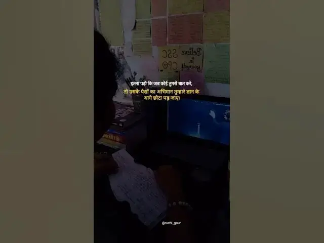 'Video thumbnail for Motivation of the day...💪🏼💯 #mindsetmotivation #study #dailyshorts #@ruchi_gaur #studyroutine'