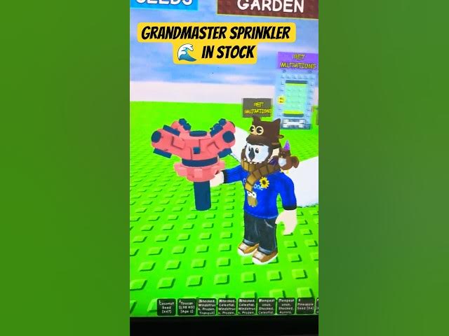 Video thumbnail for Grandmaster Sprinkler in STOCK | Grow a Garden ROBLOX #roblox #growagarden #robloxgrowagarden
