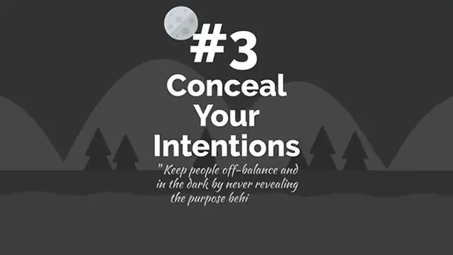 Video thumbnail for 3 CONCEAL YOUR INTENTIONS  The 48 Laws of Power animated
