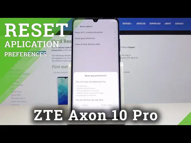 'Video thumbnail for How to Reset App Preferences in ZTE Axon 10 Pro – Reset App Settings'