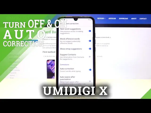 Video thumbnail for How to Disable/Enable Automatic Correction in Umidigi X - Locate Predictive Text Option