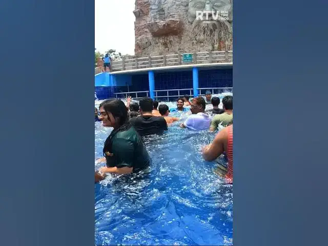 Video thumbnail for WATER PARK 🏞️ Wave Pool 🌊 #youtubeshorts #waterpark