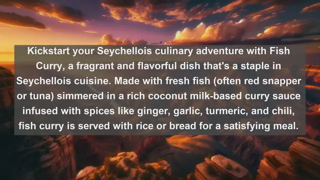 Video thumbnail for Discover the Exotic Flavors of Seychelles: Top 10 Must-Try Seychellois Dishes
